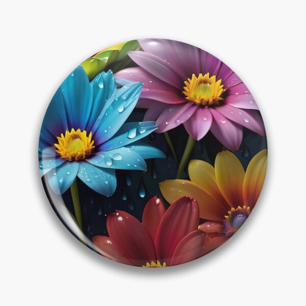 Artikelvorschau, Summer Rainbow Flowers Pattern entworfen und verkauft von TheArtOfPat.