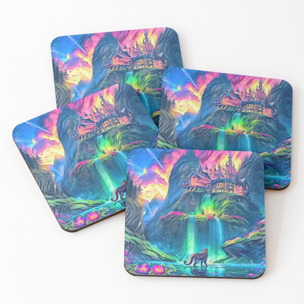 Item preview, Stylised castle and cat. DeepDream designed and sold by blackhalt.
