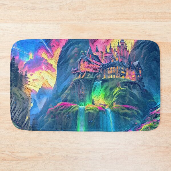 Item preview, Stylised castle and cat. DeepDream designed and sold by blackhalt.