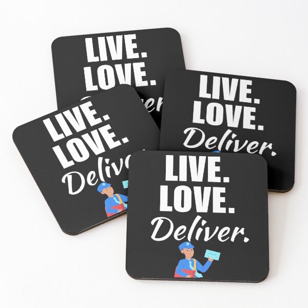 Item preview, Live, love, deliver. Funny mailman or mail carrier. Post office worker saying or quote designed and sold by NBSStore.