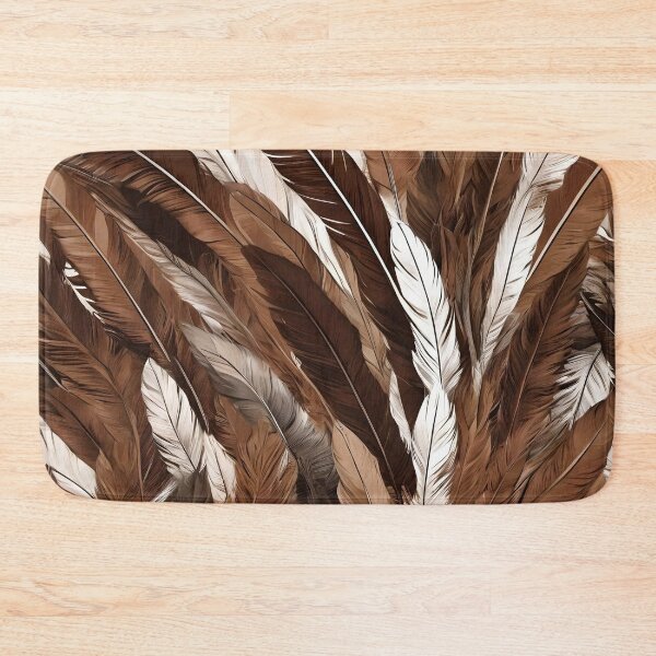 Item preview, LONG BROWN AND WHITE FEATHERS designed and sold by Ciervo Primavera.