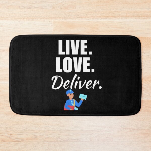Item preview, Live, love, deliver. Funny mailman or mail carrier. Post office worker saying or quote designed and sold by NBSStore.