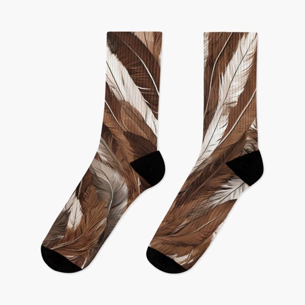 Item preview, LONG BROWN AND WHITE FEATHERS designed and sold by Ciervo Primavera.