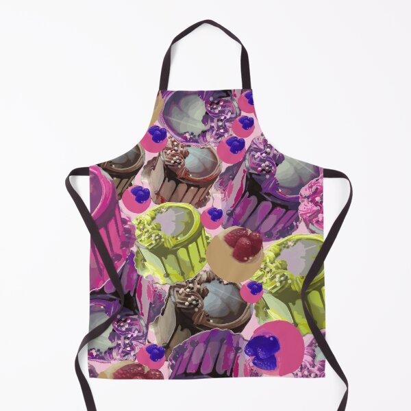 Aperçu de l'œuvre Desserts décadents - Gâteaux et cupcakes avec glaçage - Motif répétitif créée et vendue par Victoria Rose.