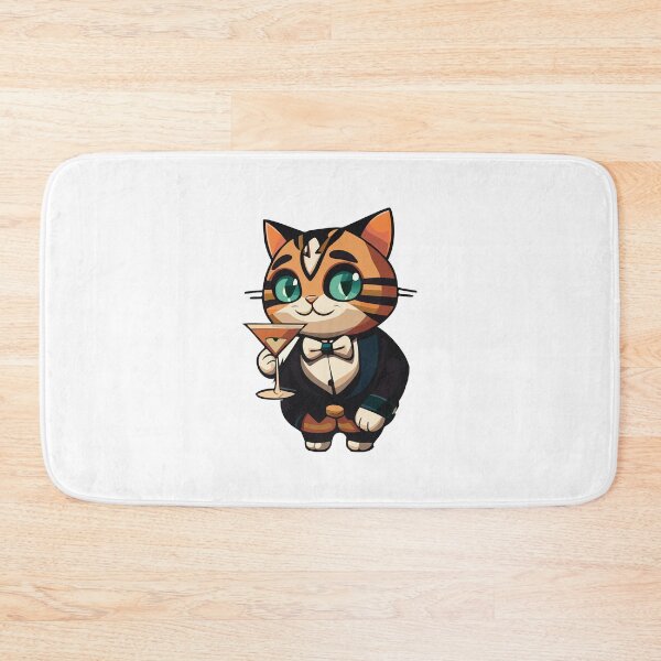 Item preview, Cat Drinking a Martini Cartoon - Happy Hour designed and sold by thebigleebowski.