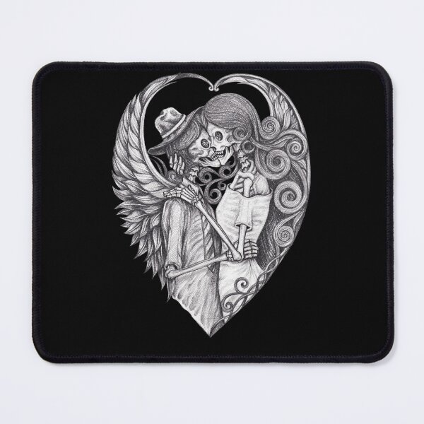 Item preview, Skeleton lovers couple angel. designed and sold by Jiwsurreal.