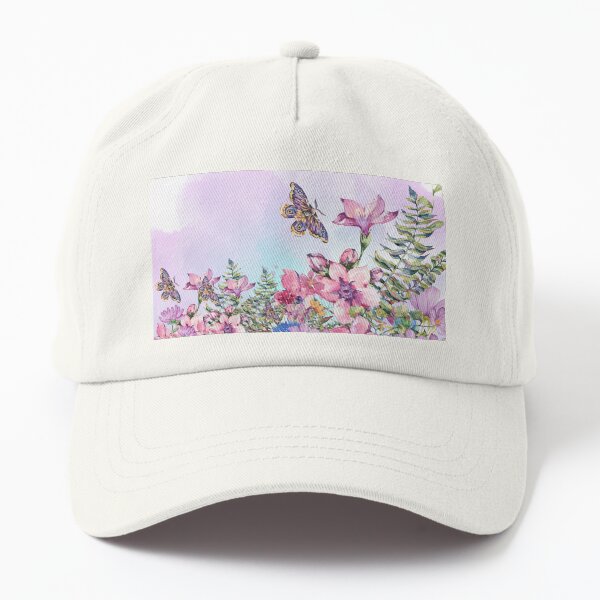 Artikel-Vorschau von Lila Blumen mit Schmetterling im Garten, designt und verkauft von NingningS.