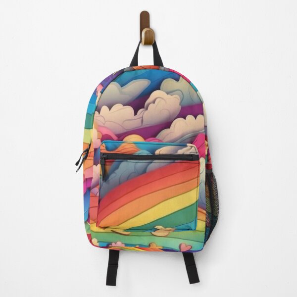 Item preview, Cute 3D rainbow and clouds collage art designed and sold by PrettyPinkSkies.
