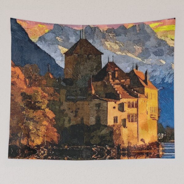 Artikelvorschau, Chateau de Chillon, Montreux, Schweiz entworfen und verkauft von Era-of-Traveler.