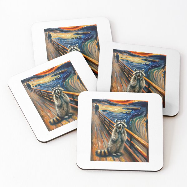Item preview, Expressionist Scream Art Racoon Watercolor Raccoon Fun Raccoon Lover Gifts designed and sold by JeffreyStephen.