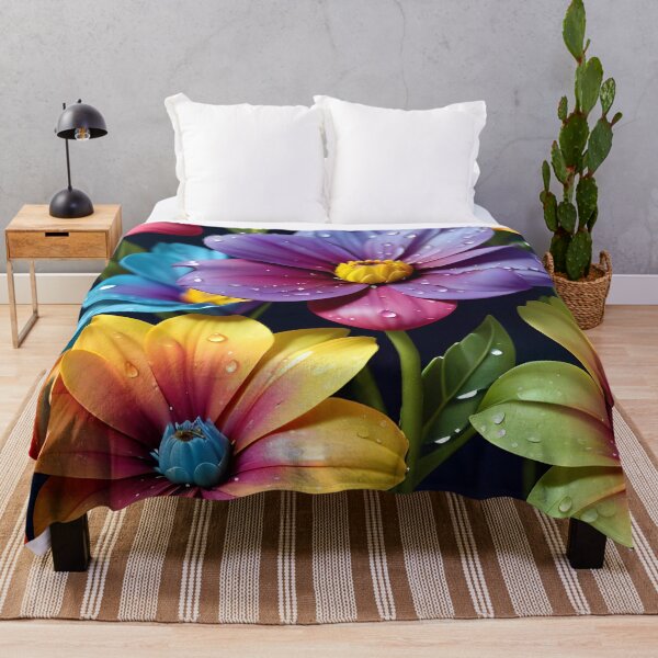 Artikelvorschau, Summer Rainbow Flowers Pattern entworfen und verkauft von TheArtOfPat.