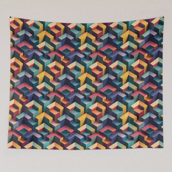 Item preview, Cubic Labyrinth: Dimensional Abstract designed and sold by Chreggie.