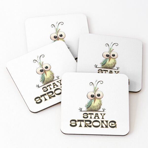 Item preview, Stay Strong Motivational Quote Retro Colorful Funny Bird Design designed and sold by Raise2Shine.