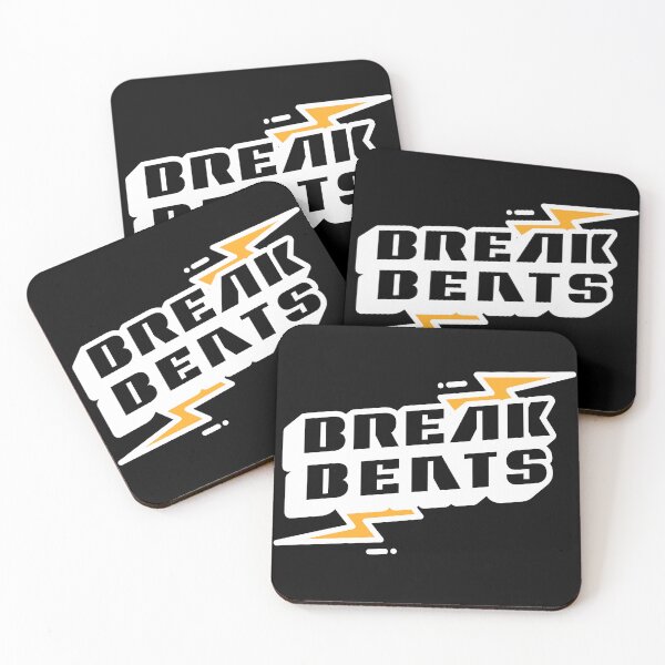 Item preview, BREAKBEAT  - Lightning Logo (White)  designed and sold by Discothreadz.