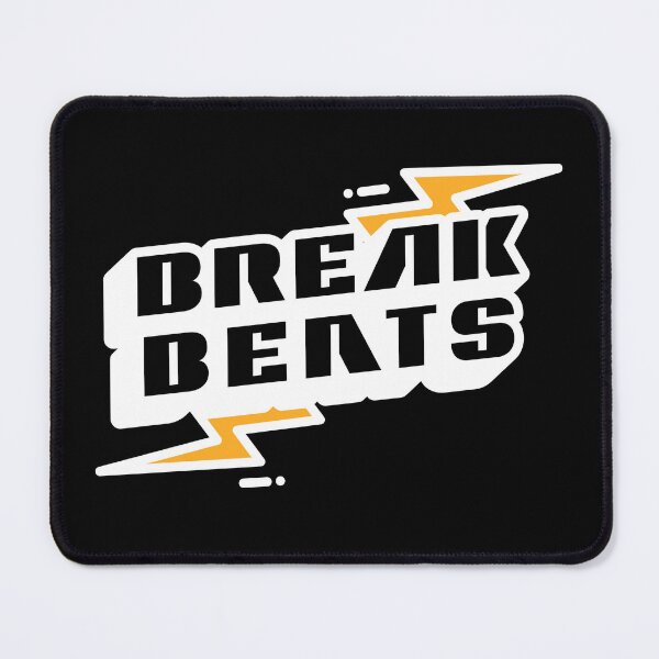 Item preview, BREAKBEAT  - Lightning Logo (White)  designed and sold by Discothreadz.