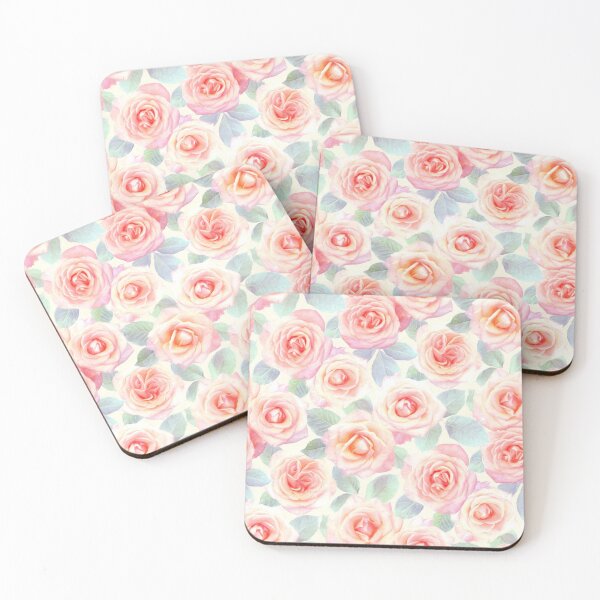 Item preview, Faded Pink and Peach Painted Roses designed and sold by micklyn.