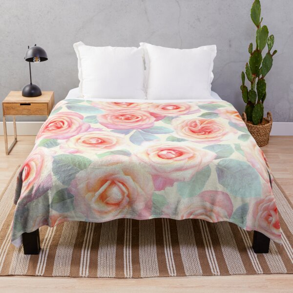 Item preview, Faded Pink and Peach Painted Roses designed and sold by micklyn.