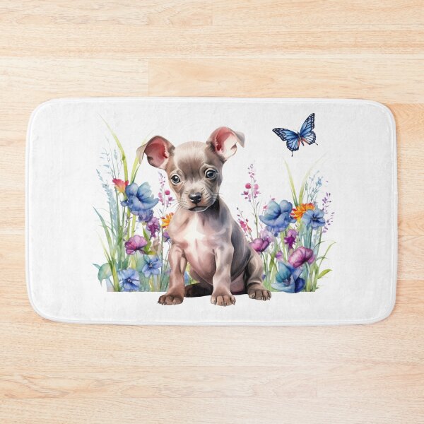 Item preview, American Hairless Terrier Puppy With Spring Flowers designed and sold by TheAnimalZ00.