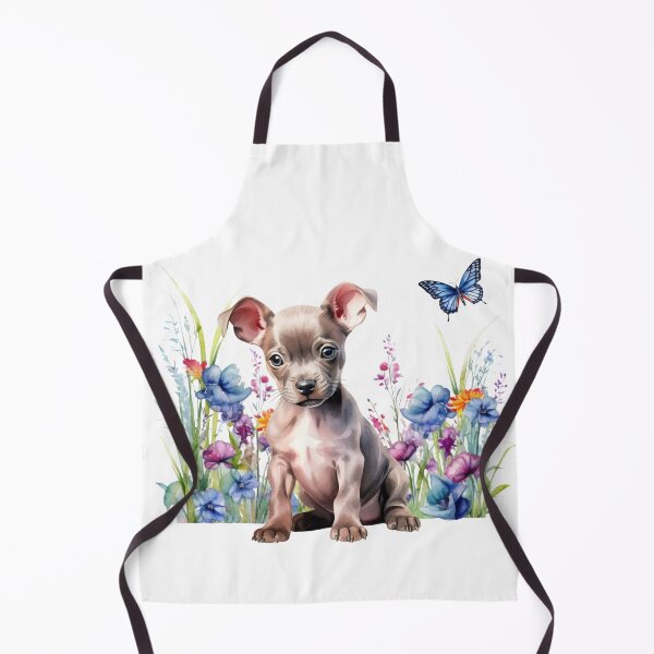 Item preview, American Hairless Terrier Puppy With Spring Flowers designed and sold by TheAnimalZ00.