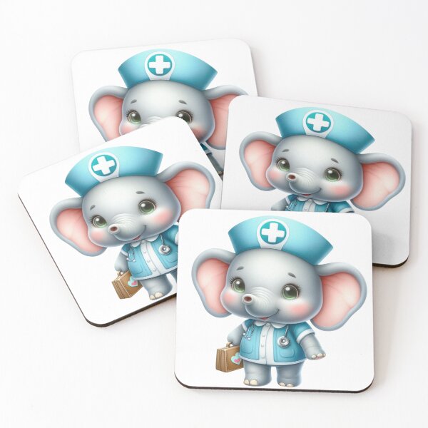 Item preview, Cute cartoon elephant nurse! designed and sold by fribabywonder.