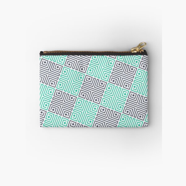 Item preview, Teal & Grey Tribal Square Repeating Continuous Absolute Diagrams designed and sold by Alchemy-A-La-G.
