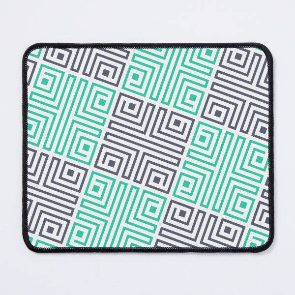 Item preview, Teal & Grey Tribal Square Repeating Continuous Absolute Diagrams designed and sold by Alchemy-A-La-G.