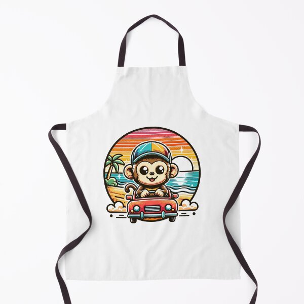 Item preview, Monkey Driving a Car on the Beach designed and sold by PassionforLove.