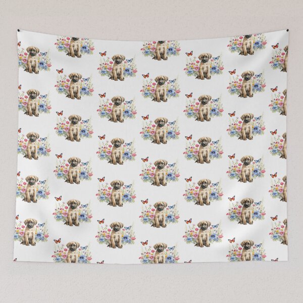 Item preview, Anatolian Shepherd Puppy With Spring Flowers designed and sold by TheAnimalZ00.