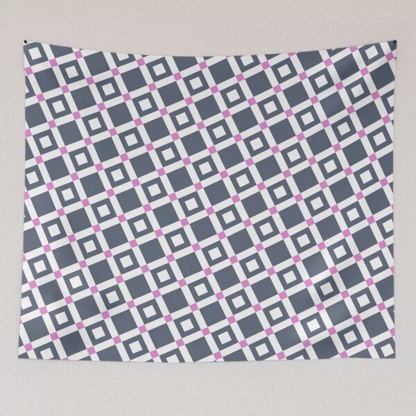 Item preview, Pink & Grey Tiled Squares Sectioned Continuous Absolute Diagrams designed and sold by Alchemy-A-La-G.