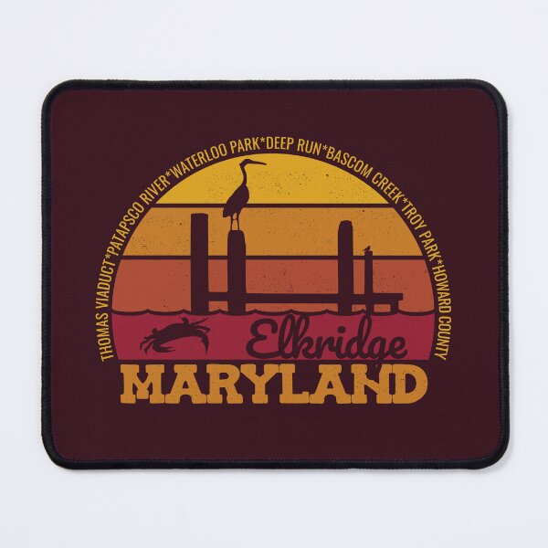 Item preview, Elkridge Maryland Sunset Retro Vintage Local Pride Logo designed and sold by CRHPOD20.