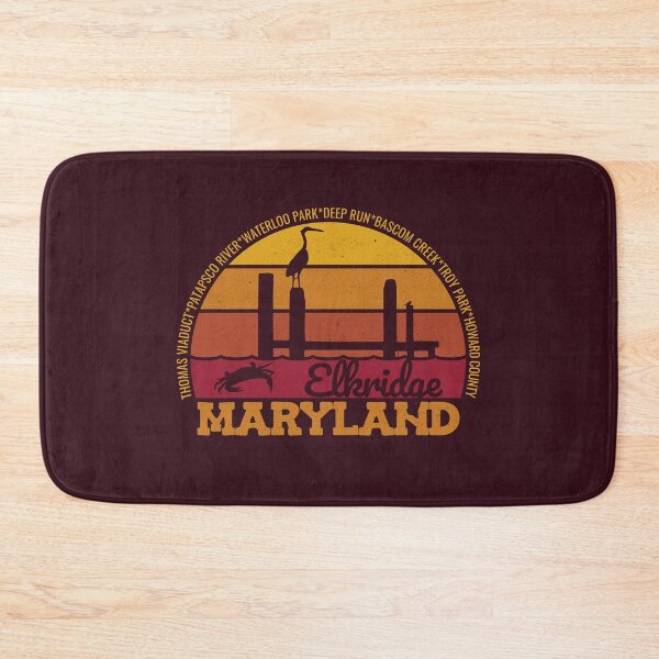 Item preview, Elkridge Maryland Sunset Retro Vintage Local Pride Logo designed and sold by CRHPOD20.