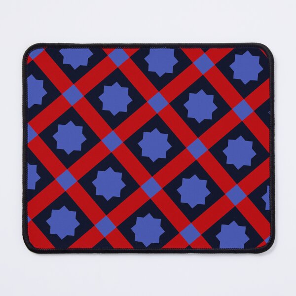 Item preview, Blue & Red Octagram Star Tile Squared Absolute Diagrams designed and sold by Alchemy-A-La-G.