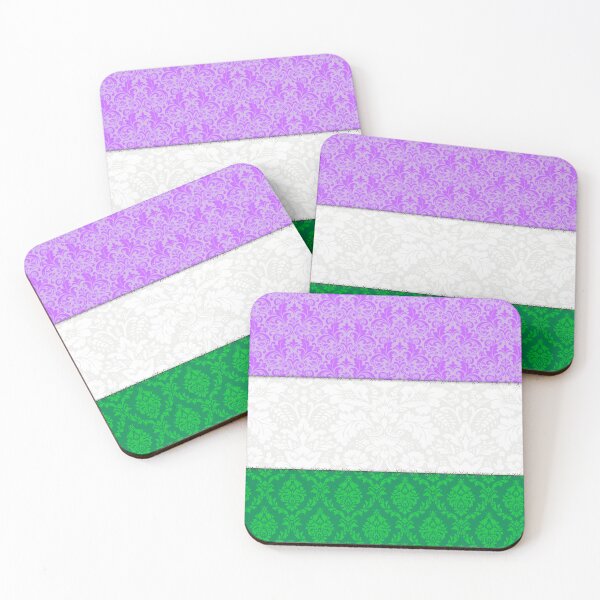 Item preview, Embellished Genderqueer Flag designed and sold by fibbunny.