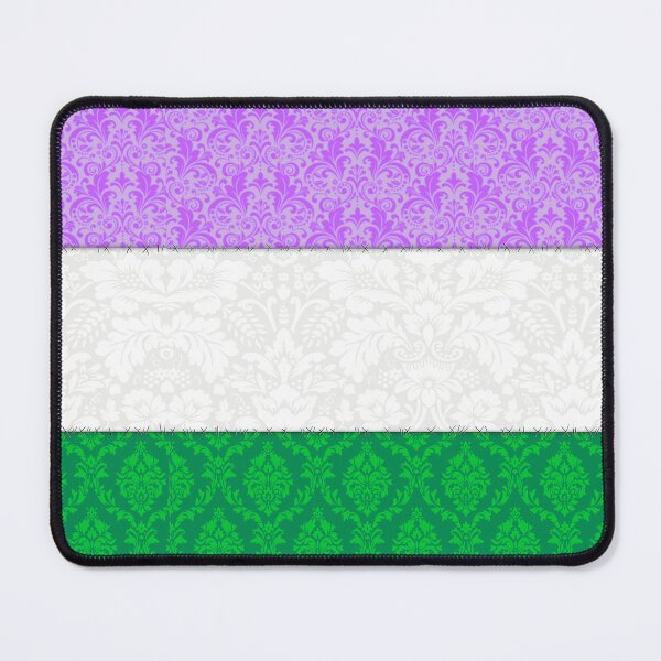 Item preview, Embellished Genderqueer Flag designed and sold by fibbunny.