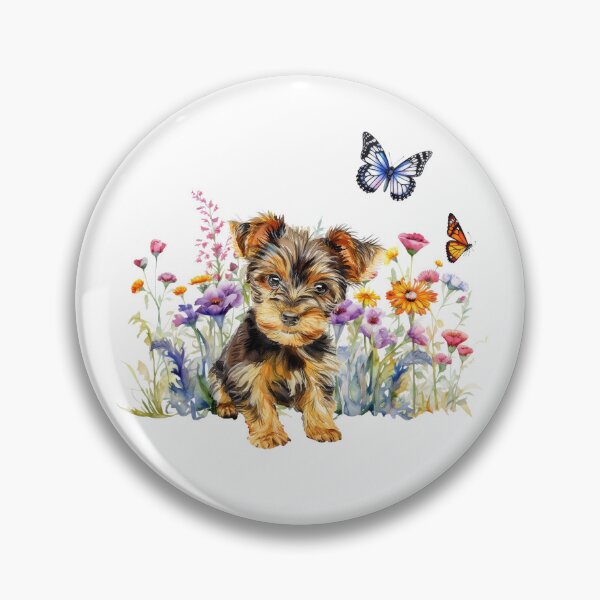 Artikelvorschau, Australian Silky Terrier Welpe mit Frühlingsblumen entworfen und verkauft von TheAnimalZ00.