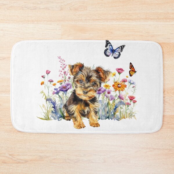 Item preview, Australian Silky Terrier Puppy With Spring Flowers designed and sold by TheAnimalZ00.