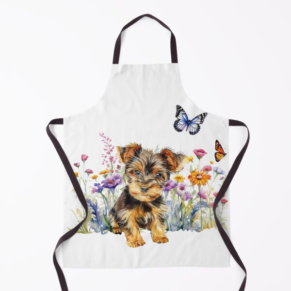 Aperçu de l'œuvre Chiot Australian Silky Terrier avec fleurs de printemps créée et vendue par TheAnimalZ00.