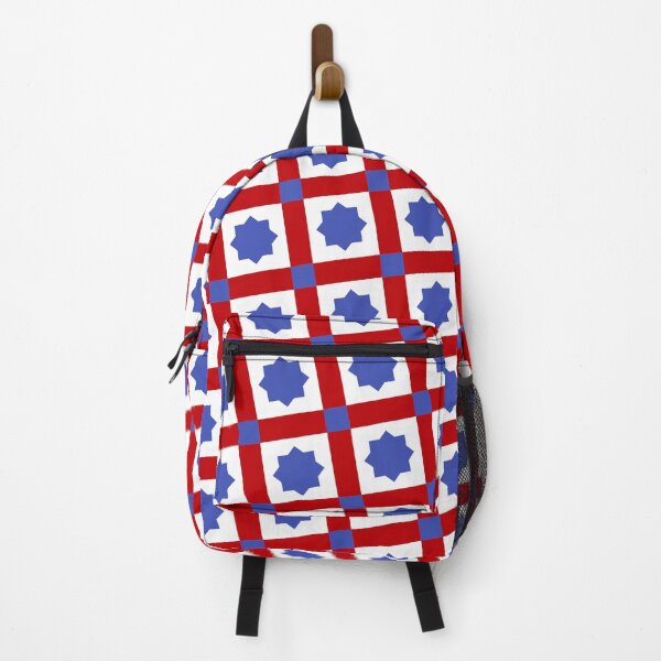 Item preview, Blue & Red Octagram Star Tile Squared Absolute Diagrams designed and sold by Alchemy-A-La-G.