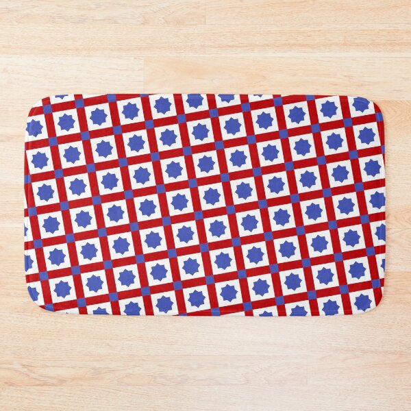 Item preview, Blue & Red Octagram Star Tile Squared Absolute Diagrams designed and sold by Alchemy-A-La-G.