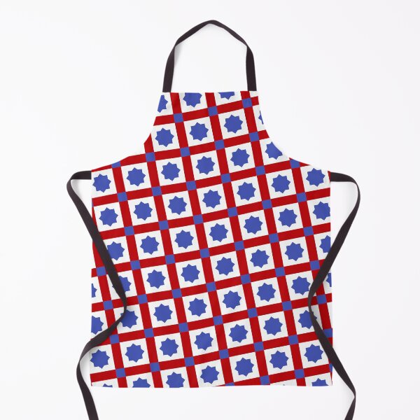 Item preview, Blue & Red Octagram Star Tile Squared Absolute Diagrams designed and sold by Alchemy-A-La-G.