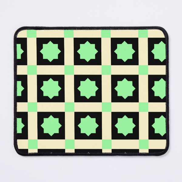 Item preview, Yellow & Green Octagram Star Tile Squared Absolute Diagrams designed and sold by Alchemy-A-La-G.