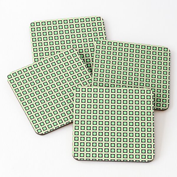 Item preview, Yellow & Green Octagram Star Tile Squared Absolute Diagrams designed and sold by Alchemy-A-La-G.