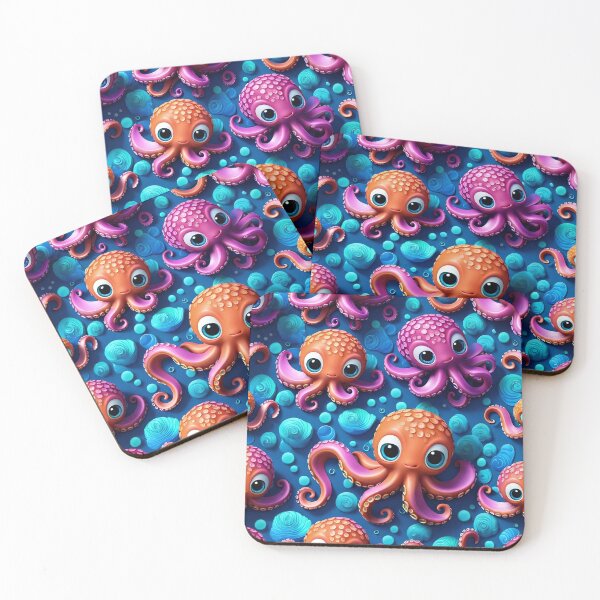 Item preview, Cute Kawaii Octopus Pattern designed and sold by TheArtOfPat.