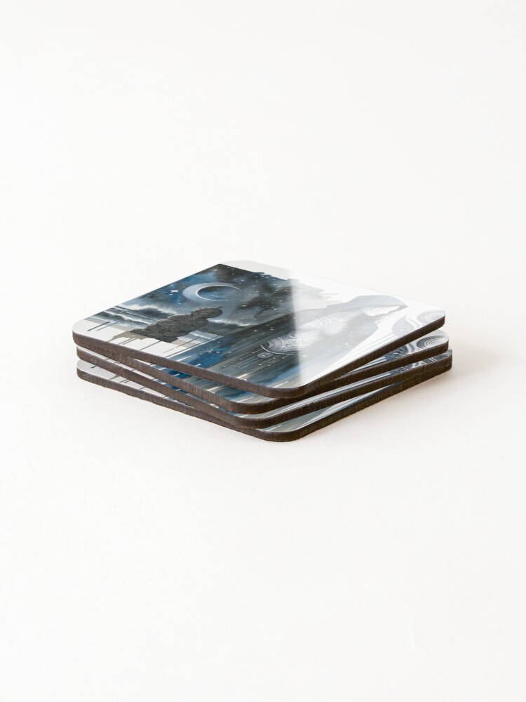 Thumbnail 4 of 5, Coasters (Set of 4), Midnight Sentinel designed and sold by NesianUnity.