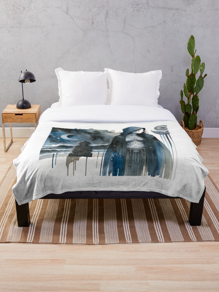 Thumbnail 1 of 6, Throw Blanket, Midnight Sentinel   designed and sold by NesianUnity.