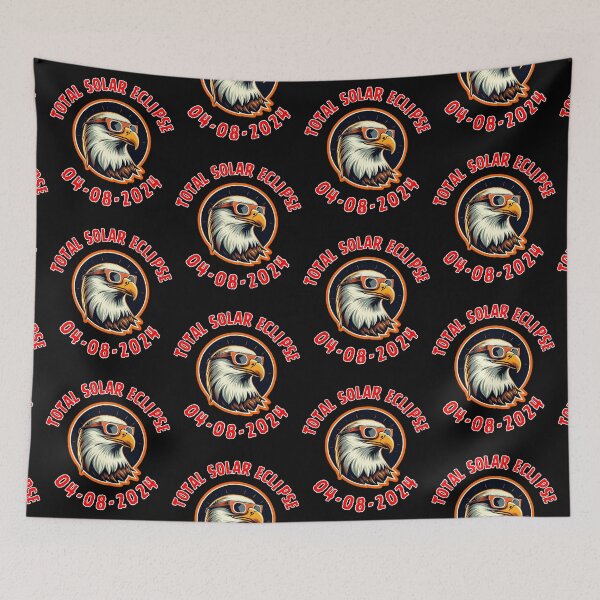 Item preview, Eagle Wearing Solar Eclipse Glasses  designed and sold by WoodburyLake.