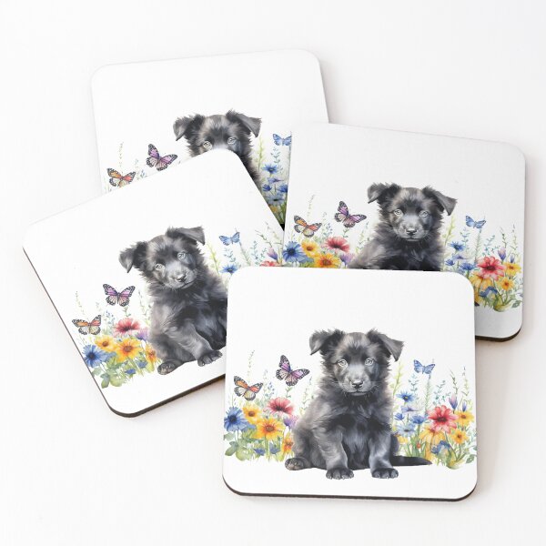 Item preview, Belgian Sheepdog Puppy Spring Flowers designed and sold by TheAnimalZ00.