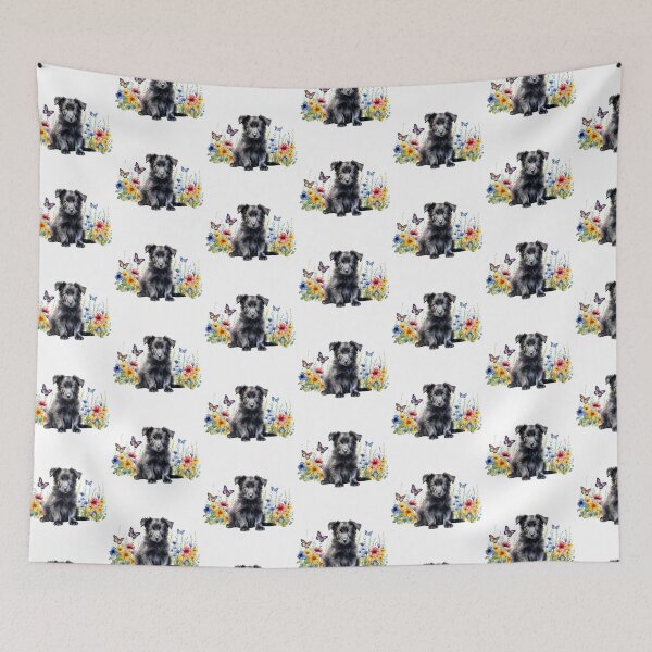 Item preview, Belgian Sheepdog Puppy Spring Flowers designed and sold by TheAnimalZ00.