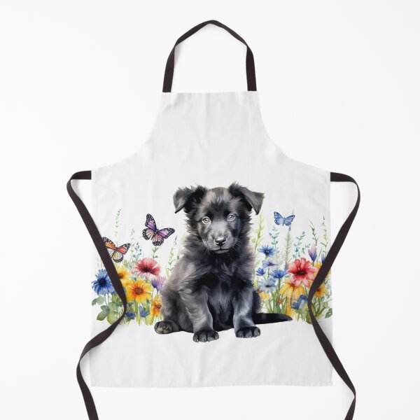 Item preview, Belgian Sheepdog Puppy Spring Flowers designed and sold by TheAnimalZ00.