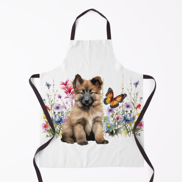 Item preview, Belgian Tervuren Puppy Spring Flowers designed and sold by TheAnimalZ00.